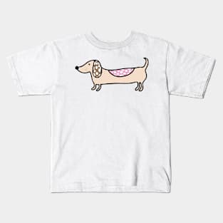 Pink cute dachshunds Kids T-Shirt